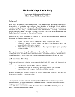 The Reed College Kindle Study