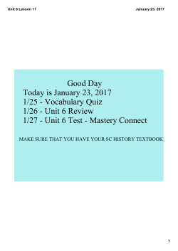 Unit 6 Lesson 11
