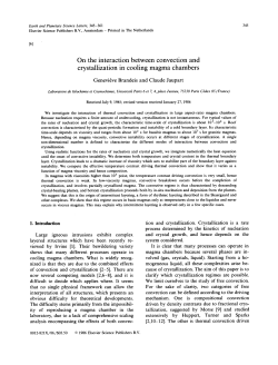 On the interaction between convection and crystallization in cooling