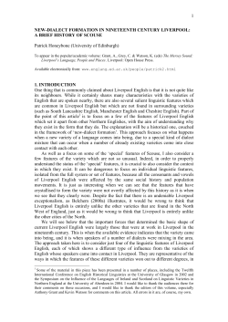 1 NEW-DIALECT FORMATION IN NINETEENTH CENTURY