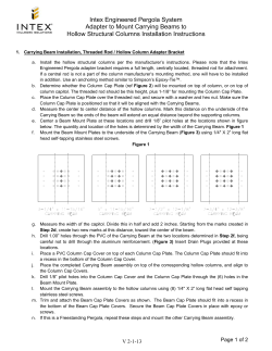 Enigineered Pergola Hollow Column Mount Installation Instructions