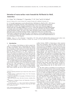 Intrusion of warm surface water beneath the McMurdo Ice Shelf