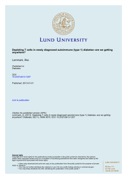 Depleting T cells in newly diagnosed autoimmune