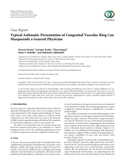 Case Report Typical Asthmatic Presentation of Congenital