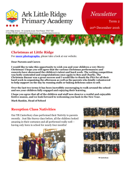 Term 2 20th December 2016 Christmas at Little Ridge Reception