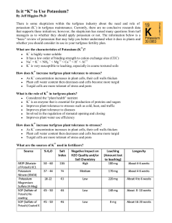 The Value of Potassium