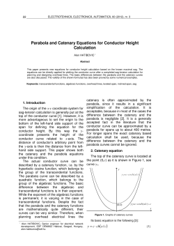 Parabola and Catenary Equations for Conductor Height Calculation