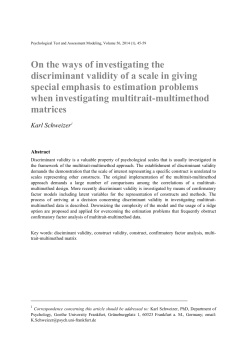 On the ways of investigating the discriminant validity of a scale in