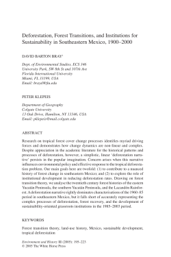 Deforestation, Forest Transitions, and Institutions for