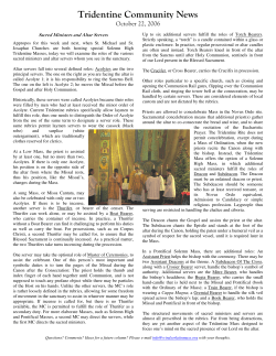 Sacred Ministers and Altar Servers