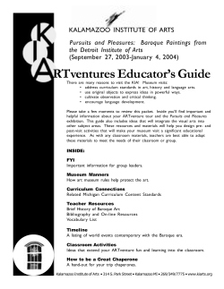 Pursuits and Pleasures: Baroque Painting Educator Packet