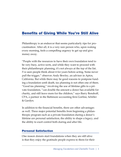 Read more here. - Sterling Foundation Management