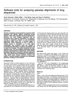 Software tools for analyzing pairwise alignments of long sequences