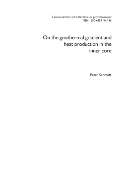 On the geothermal gradient and heat production in the inner core