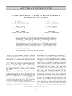 Affirmed Yet Unaware: Exploring the Role of Awareness in the
