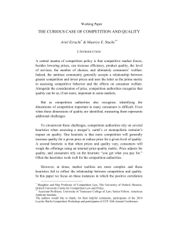 The Curious Case of Competition and Quality PDF 573kB
