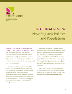 REGIONAL REVIEW New England Policies and Populations