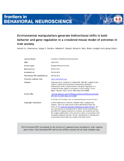 Environmental manipulations generate bidirectional shifts