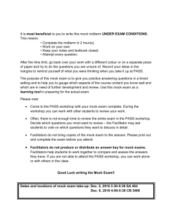 It is most beneficial to you to write this mock midterm UNDER EXAM