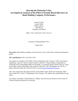 Braving the Financial Crisis: An Empirical Analysis of the Effect of