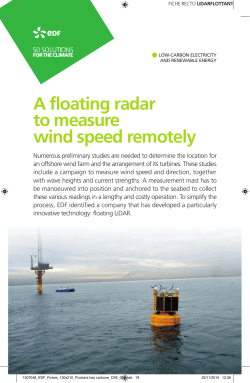 A floating radar to measure wind speed remotely