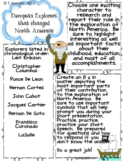 European Explorers that changed North America!