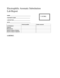Electrophilic Aromatic Substitution Lab Report