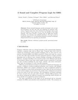 A Sound and Complete Program Logic for Eiffel
