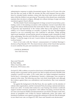 Sacco and Vanzetti (Peter Miller), by Marcella Bencivenni