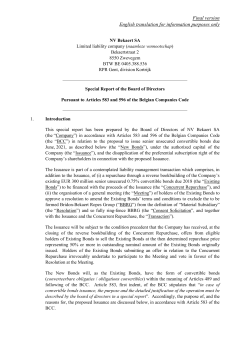 Final version English translation for information purposes only