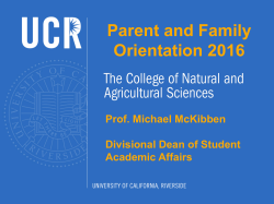 Parent and Family Orientation 2016