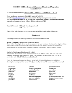 GES 100 Exam 1 Review