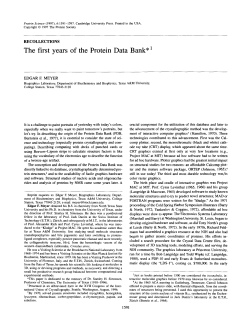The first years of the Protein Data Bank