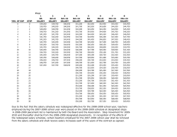 Due to the fact that the salary schedule was redesigned effective for