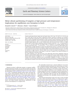 Metal&ndash;silicate partitioning of tungsten at high pressure and