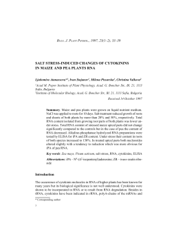 salt stress-induced changes of cytokinins in maize and pea plants rna