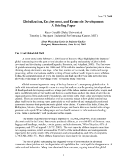 Globalization, Employment, and Economic