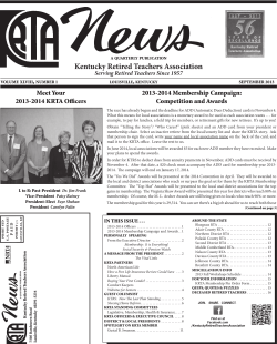 September - Kentucky Retired Teachers Association