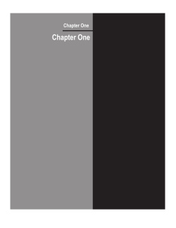 Chapter One