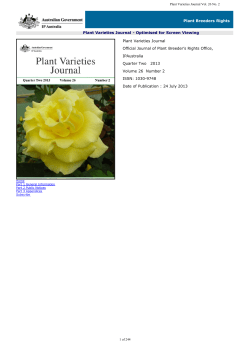 Plant Variety Journal