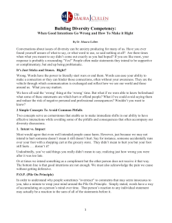 Building Diversity Competency