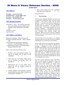 DE AIHA Newsletter 2014-10 - American Industrial Hygiene