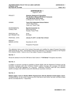 addendum no - Texas City ISD