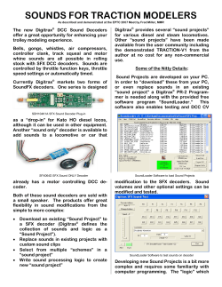 sounds for traction modelers