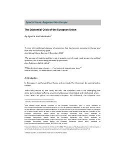 Existential Crisis of the European Union