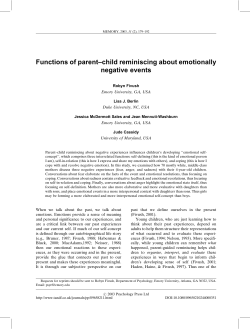 Functions of parent - Emory University Department of Psychology