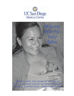 Making milk for your baby is one of the most important things you