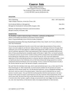 Gaurav Jain - Marketing Phd Jobs