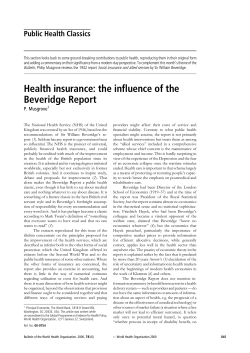 the influence of the Beveridge Report