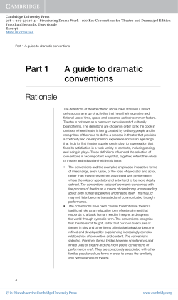 Part 1 A guide to dramatic conventions - Assets